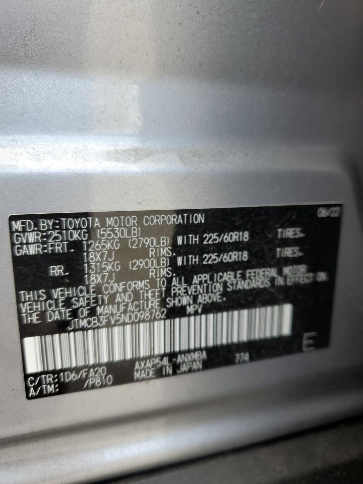 2022 TOYOTA RAV4 PRIME SE VIN:JTMCB3FV5ND098762