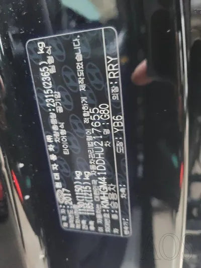 2017 Genesis G80 KMHGM41DDHU217655 VIN:KMHGM41DDHU217655