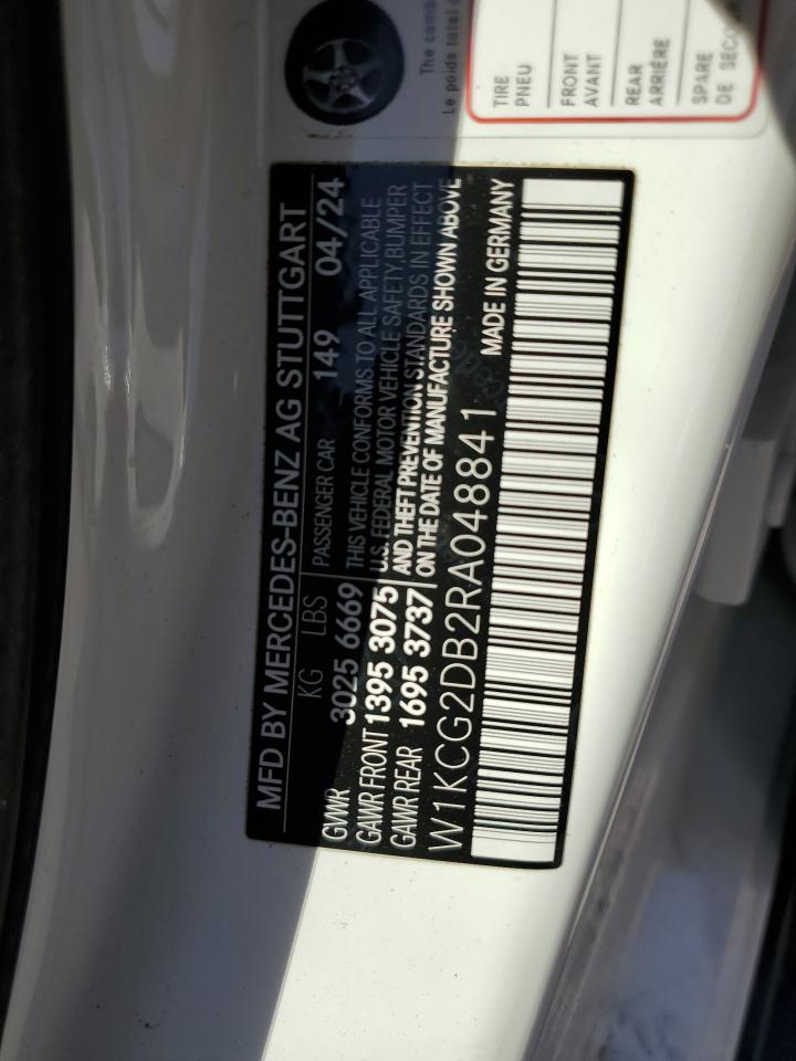 2024 MERCEDES-BENZ EQS SEDAN 450+ VIN:W1KCG2DB2RA048841