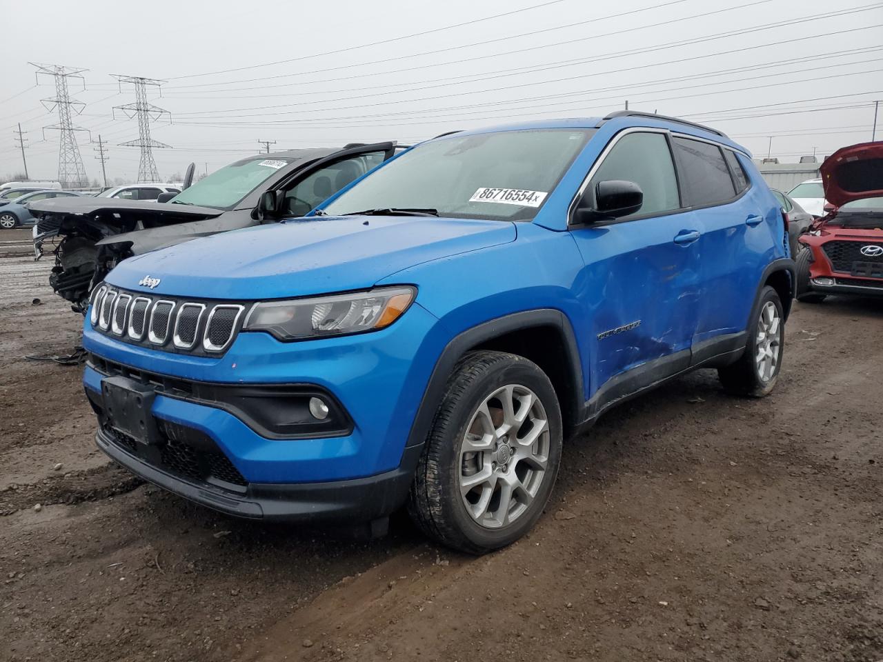 2022 JEEP COMPASS LATITUDE LUX VIN:3C4NJDFB0NT222681