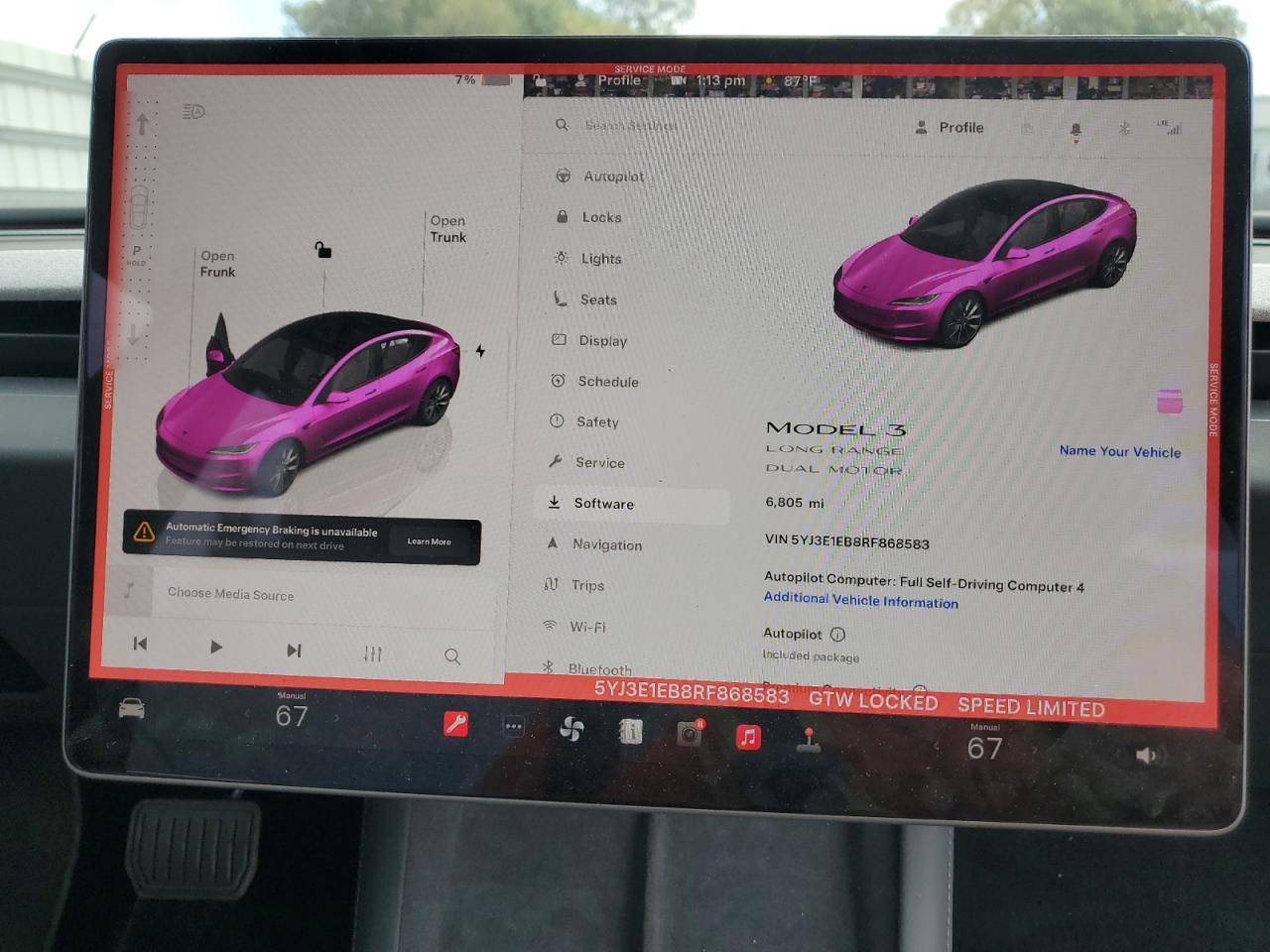 2024 TESLA MODEL 3  VIN:5YJ3E1EB8RF868583