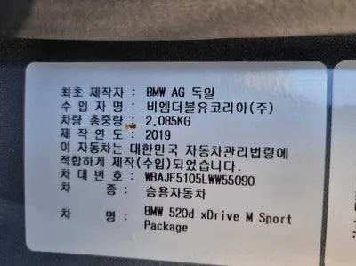 2020 BMW 520 WBAJF5105LWW55090 VIN:WBAJF5105LWW55090