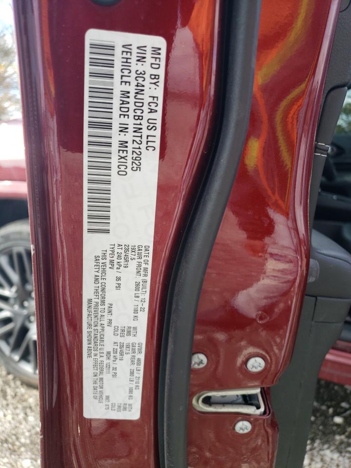 2022 JEEP COMPASS LIMITED VIN:3C4NJDCB1NT212925