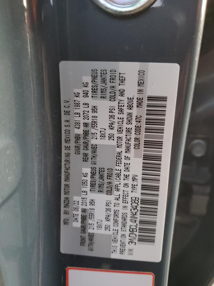 2022 MAZDA CX-30 PREFERRED VIN:3MVDMBCL4NM434089