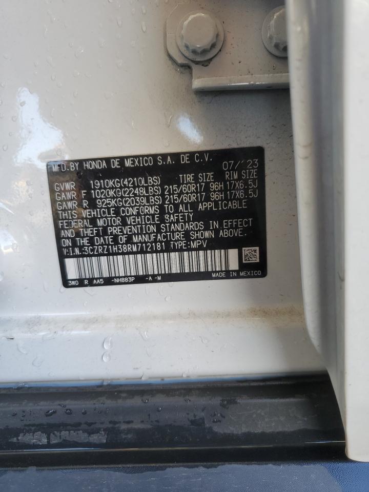 2024 HONDA HR-V LX VIN:3CZRZ1H38RM712181