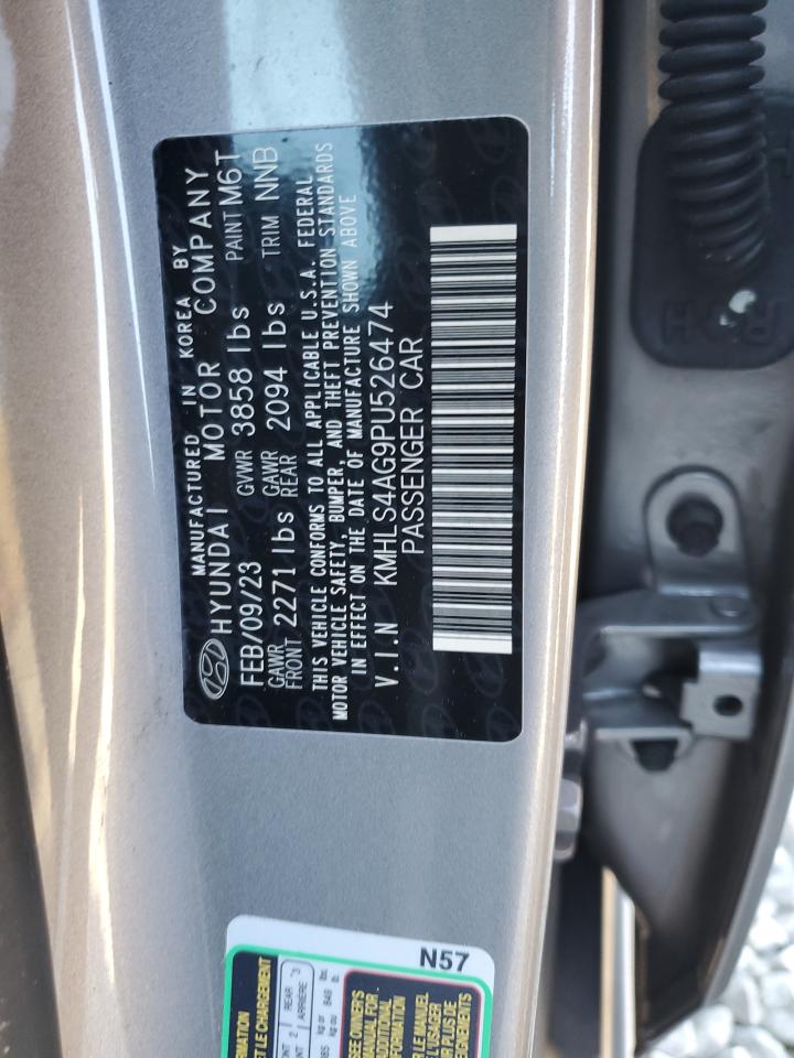 2023 HYUNDAI ELANTRA SEL VIN:KMHLS4AG9PU526474