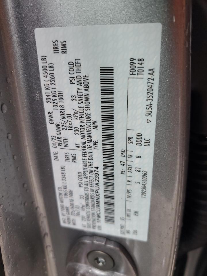 2023 FORD ESCAPE ST LINE VIN:1FMCU9MNXPUA23974