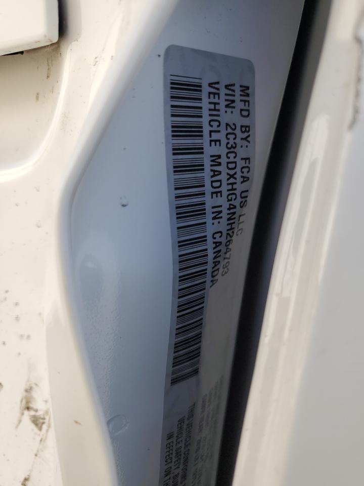 2022 DODGE CHARGER GT VIN:2C3CDXHG4NH264793