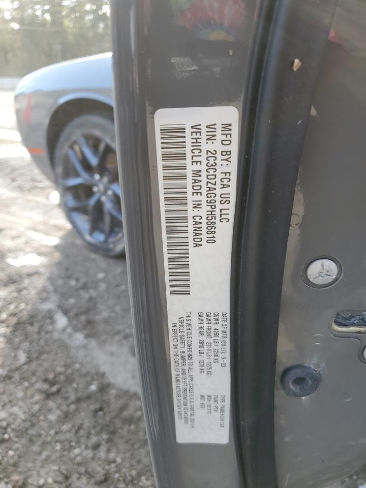 2023 DODGE CHALLENGER SXT VIN:2C3CDZAG9PH586810
