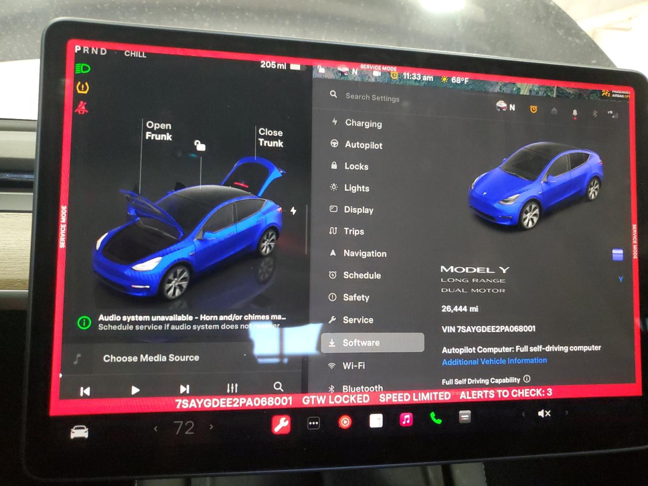 2023 TESLA MODEL Y  VIN:7SAYGDEE2PA068001