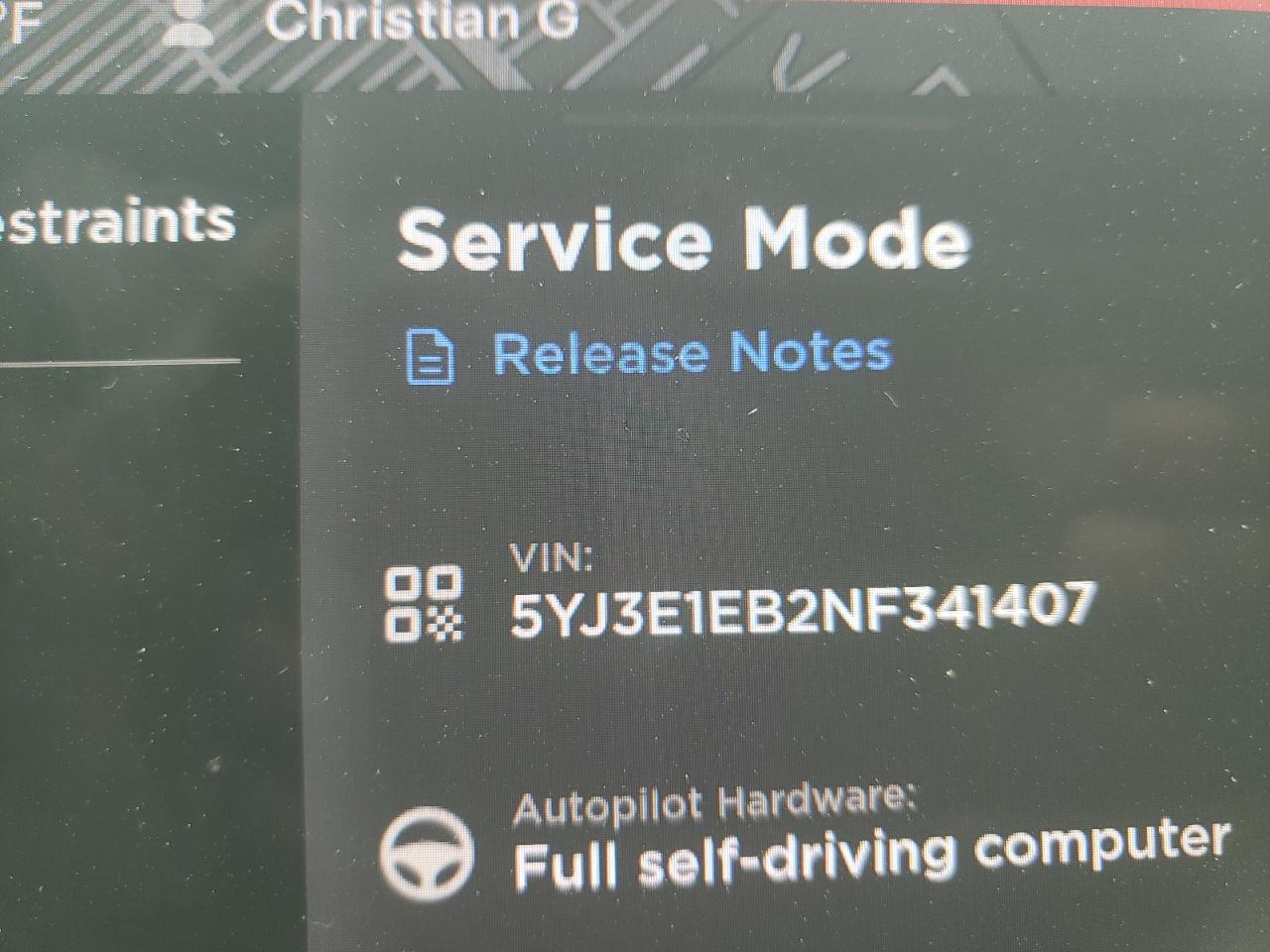 2022 TESLA MODEL 3  VIN:5YJ3E1EB2NF341407