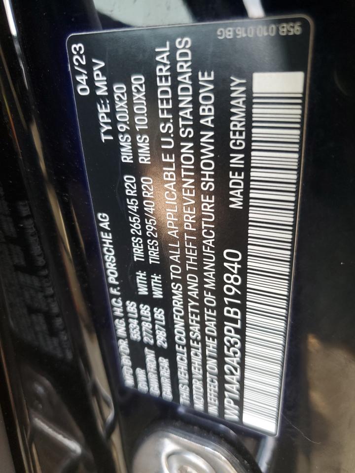 2023 PORSCHE MACAN BASE VIN:WP1AA2A53PLB19840