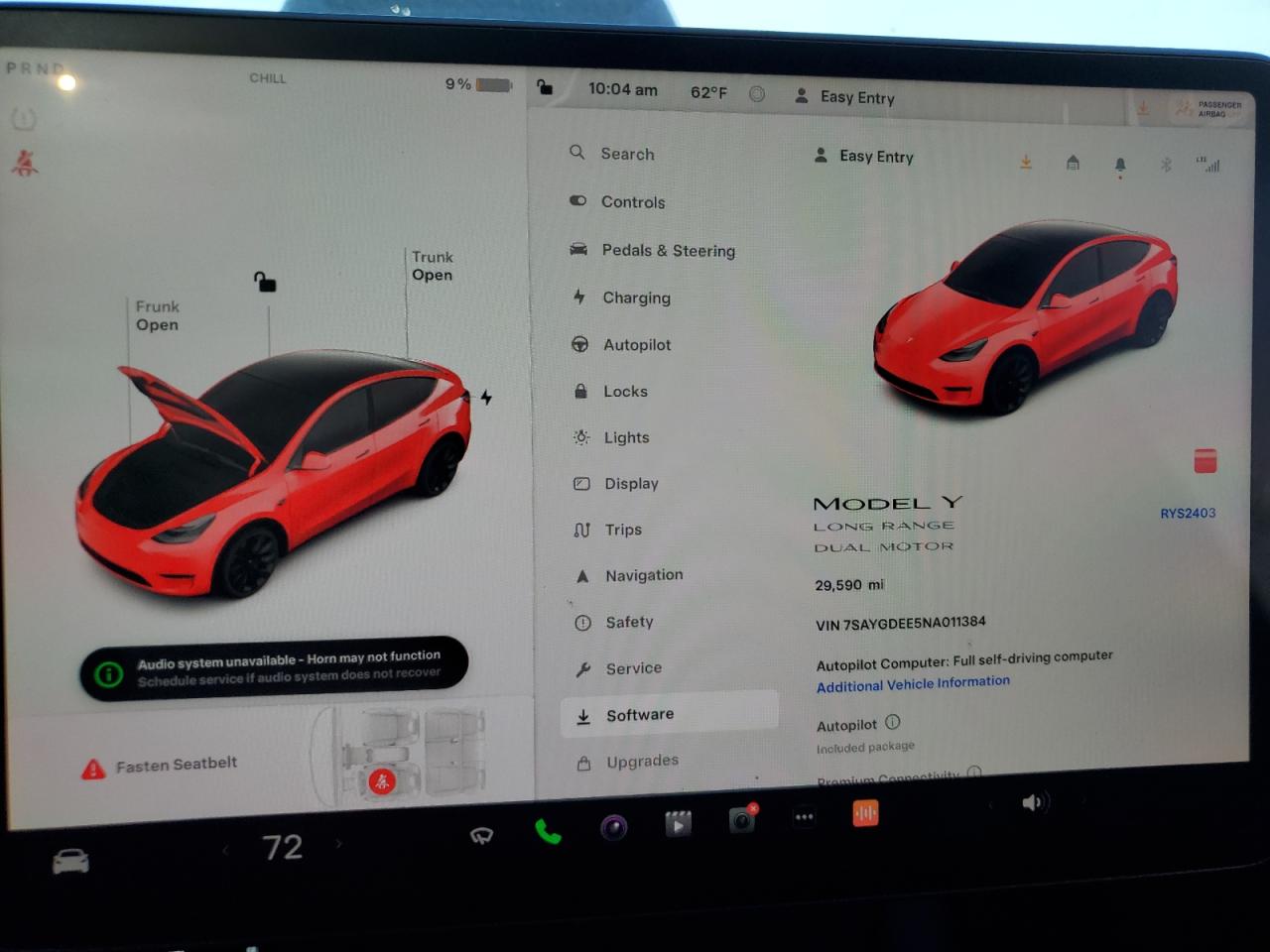 2022 TESLA MODEL Y  VIN:7SAYGDEE5NA011384