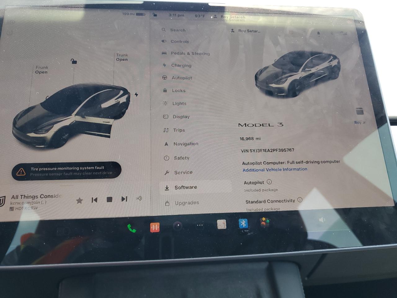 2023 TESLA MODEL 3  VIN:5YJ3E1EA2PF395767