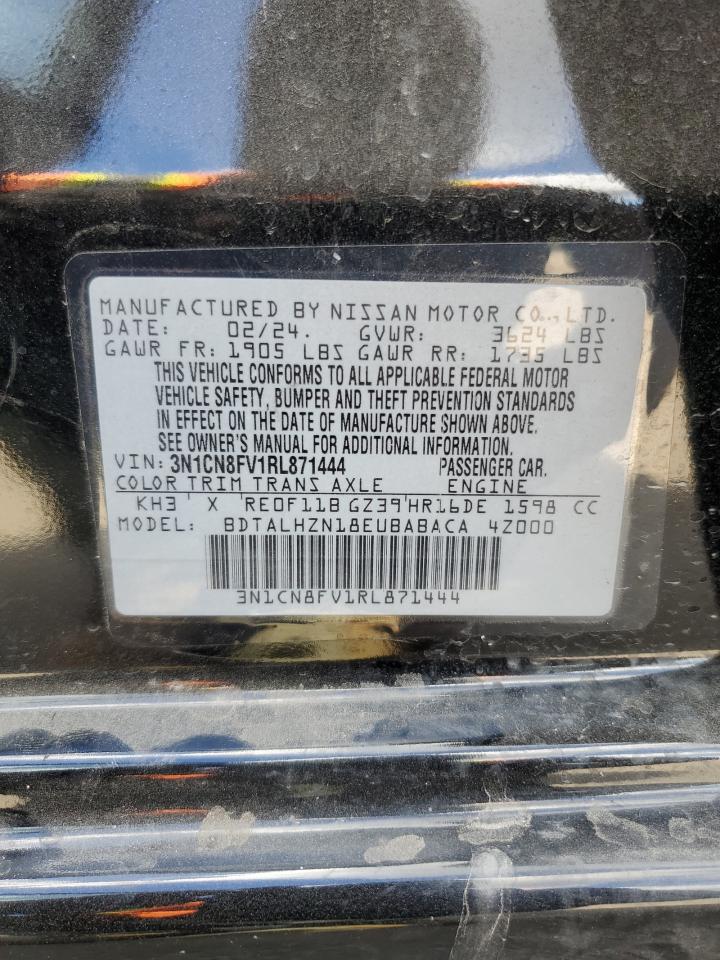 2024 NISSAN VERSA SR VIN:3N1CN8FV1RL871444