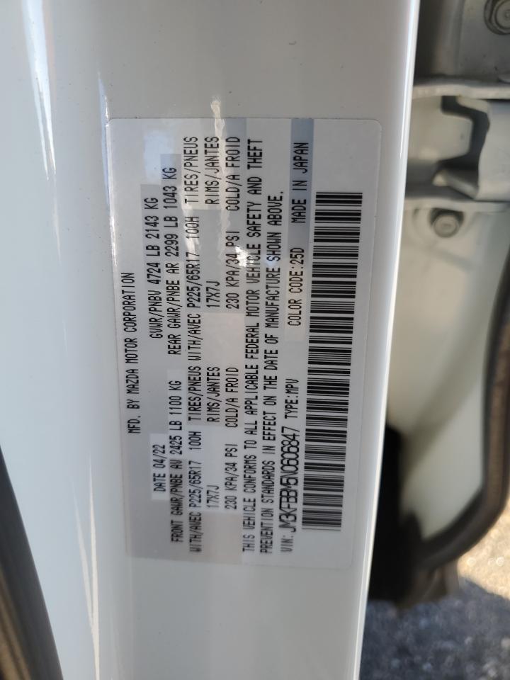 2022 MAZDA CX-5 SELECT VIN:JM3KFBBM5N0606847