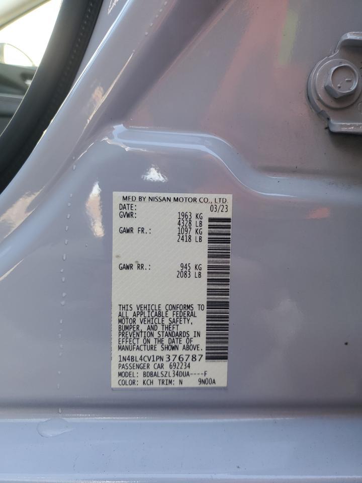 2023 NISSAN ALTIMA SR VIN:1C4BJWEG4CL128341