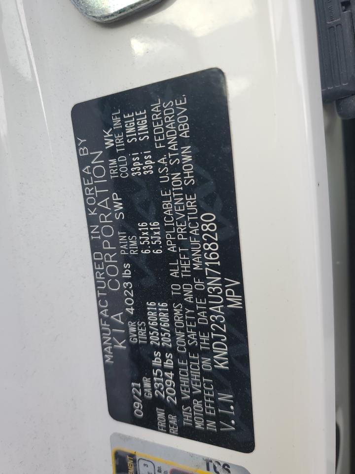 2022 KIA SOUL LX VIN:KNDJ23AU3N7168280