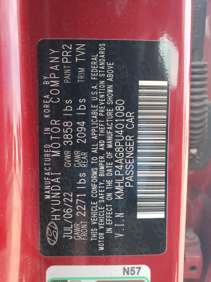 2023 HYUNDAI ELANTRA LIMITED VIN:KMHLP4AG8PU401080