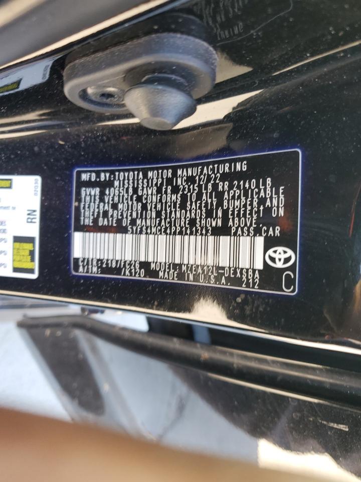 2023 TOYOTA COROLLA SE VIN:5YFS4MCE4PP141343