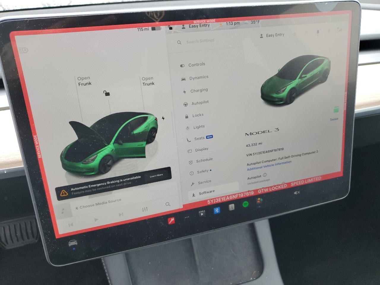 2022 TESLA MODEL 3  VIN:5YJ3E1EA6NF197819