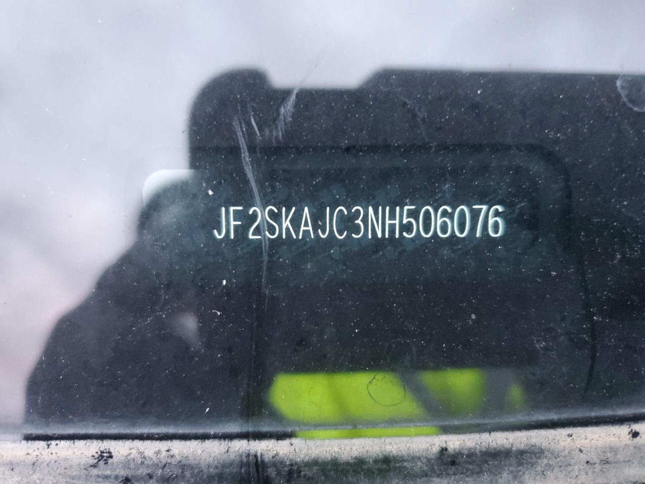 2022 SUBARU FORESTER SPORT VIN:JF2SKAJC3NH506076