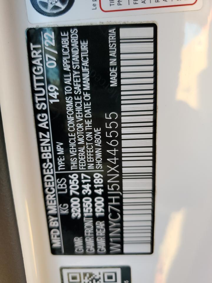 2022 MERCEDES-BENZ G 63 AMG VIN:W1NYC7HJ5NX446555