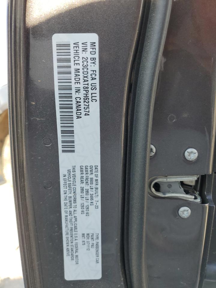 2023 DODGE CHARGER POLICE VIN:2C3CDXAT8PH627574