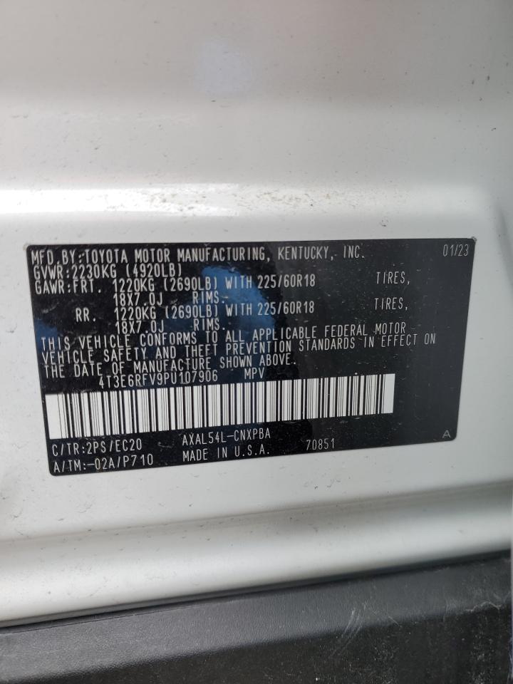 2023 TOYOTA RAV4 XSE VIN:4T3E6RFV9PU107906