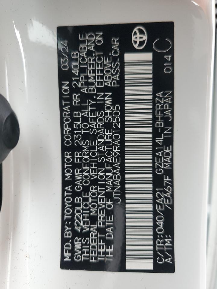 2024 TOYOTA GR COROLLA CORE VIN:JTNABAAE9RA012505