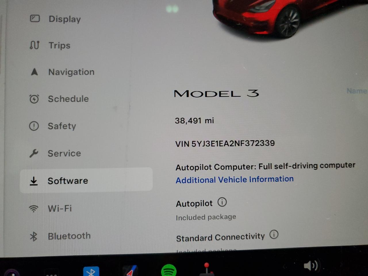 2022 TESLA MODEL 3  VIN:5YJ3E1EA2NF372339
