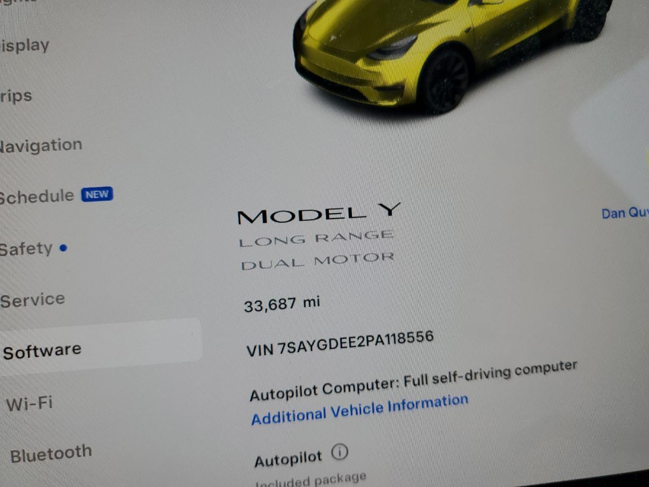 2023 TESLA MODEL Y  VIN:7SAYGDEE2PA118556