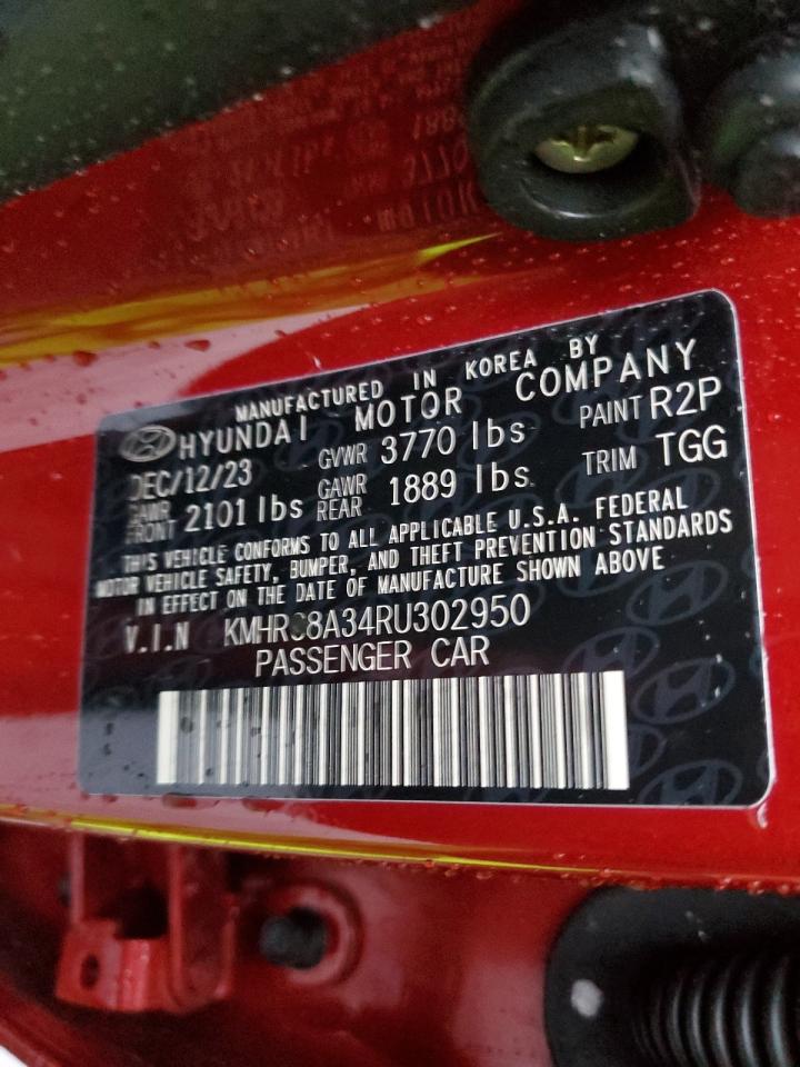 2024 HYUNDAI VENUE SEL VIN:KMHRC8A34RU302950