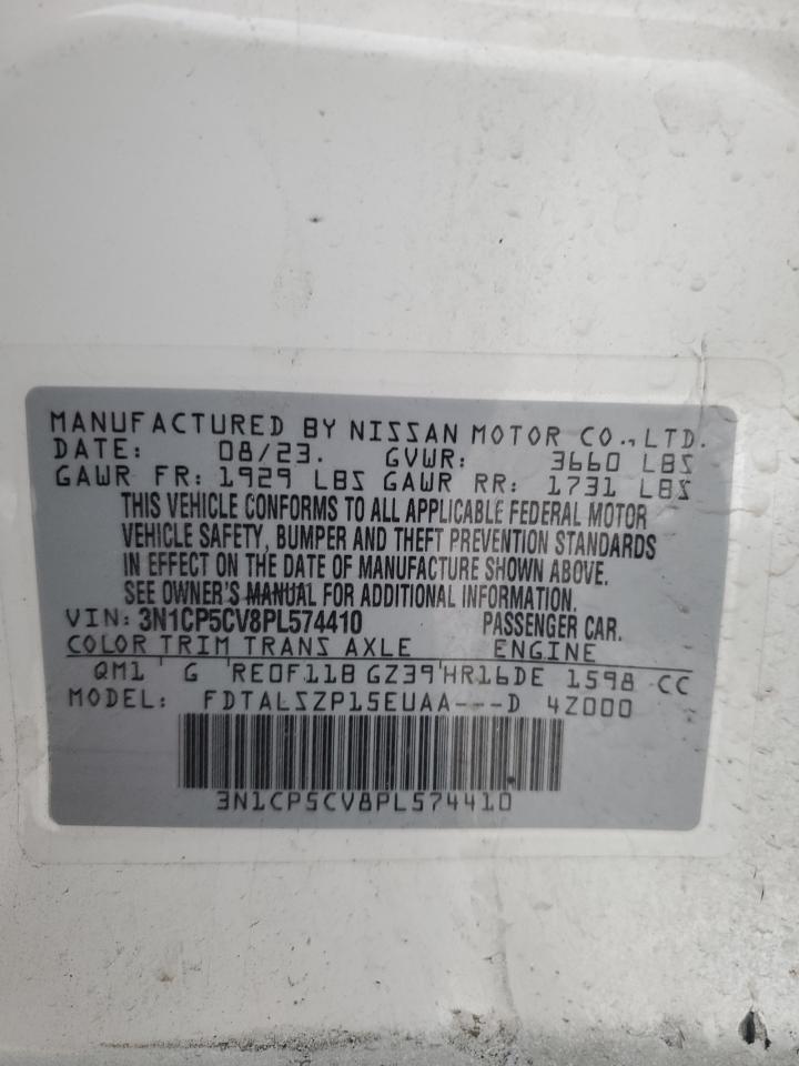 2023 NISSAN KICKS SV VIN:3N1CP5CV8PL574410