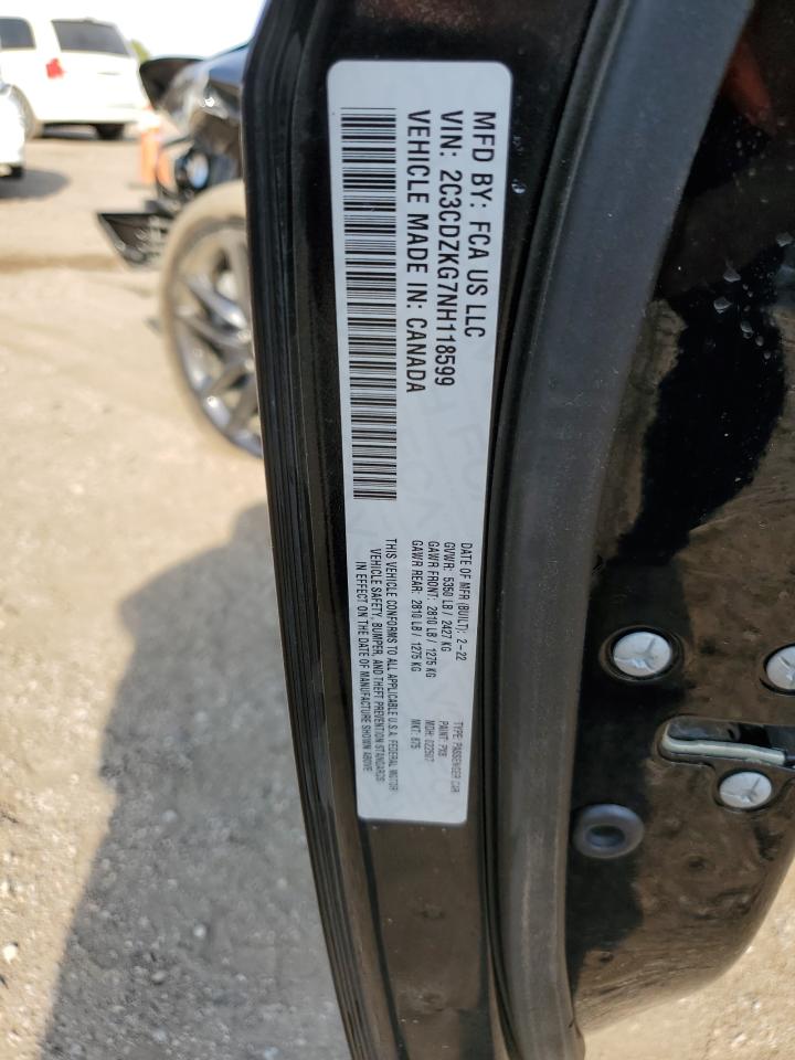 2022 DODGE CHALLENGER GT VIN:2C3CDZKG7NH118599