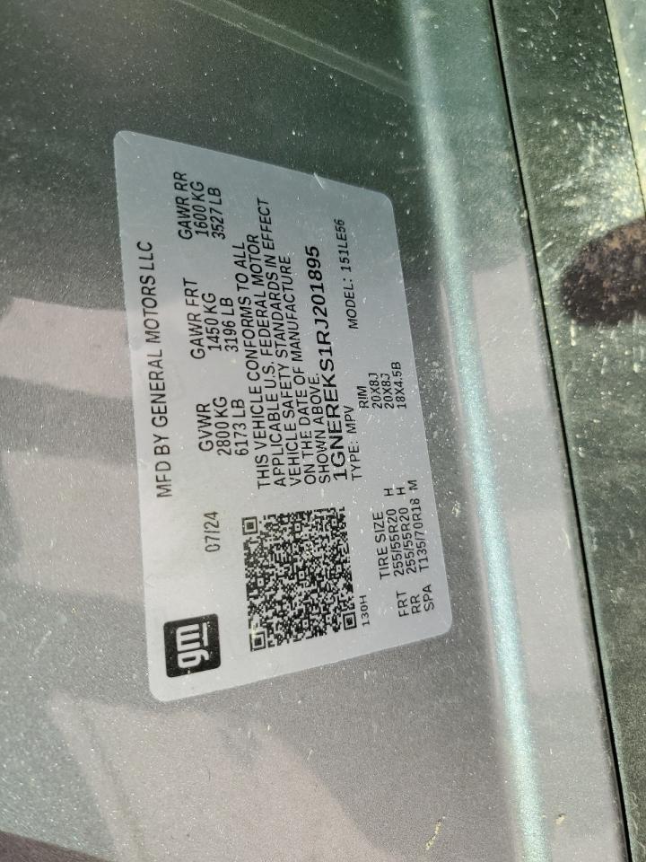 2024 CHEVROLET TRAVERSE LS VIN:1GNEREKS1RJ201895