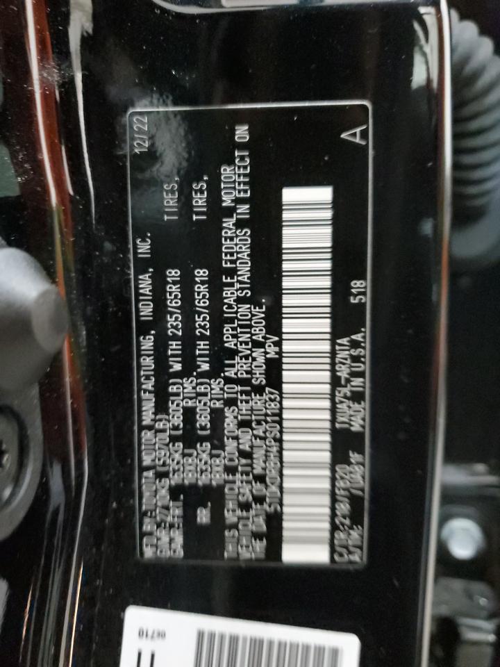 2023 TOYOTA HIGHLANDER L VIN:5TDKDRBH4PS011837