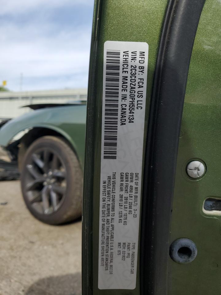 2023 DODGE CHALLENGER SXT VIN:2C3CDZAG0PH554134