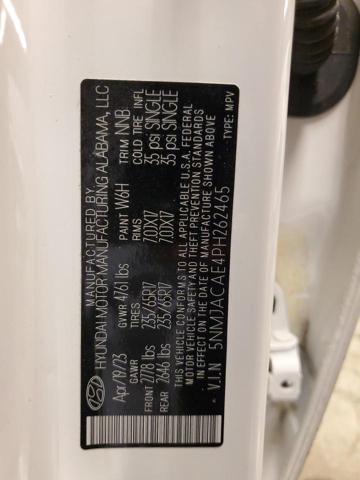 2023 HYUNDAI TUCSON SE VIN:5NMJACAE4PH262465