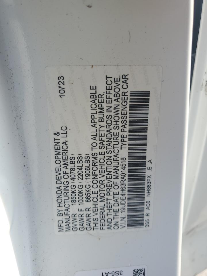 2024 ACURA INTEGRA A-SPEC TECH VIN:19UDE4H63RA014518