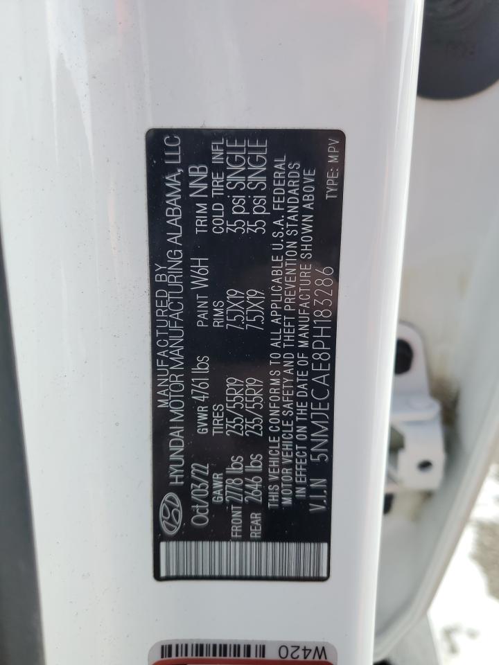 2023 HYUNDAI TUCSON LIMITED VIN:5NMJECAE8PH183286