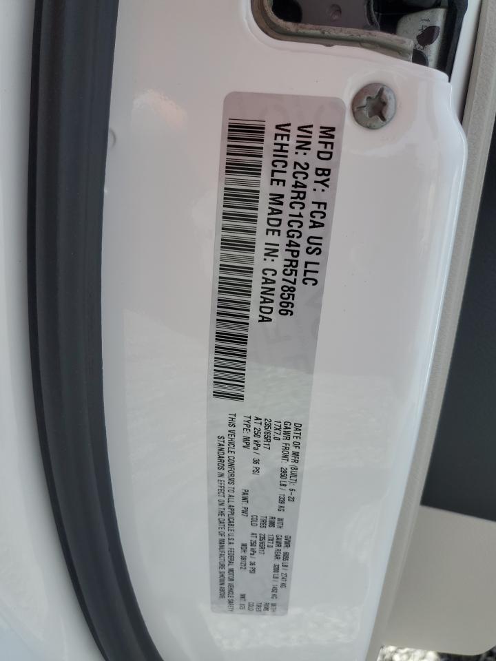 2023 CHRYSLER VOYAGER LX VIN:2C4RC1CG4PR578566