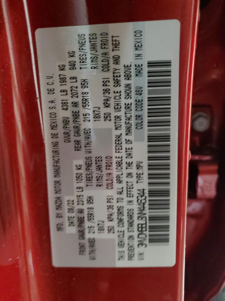 2022 MAZDA CX-30 SELECT VIN:3MVDMBBL8NM446344