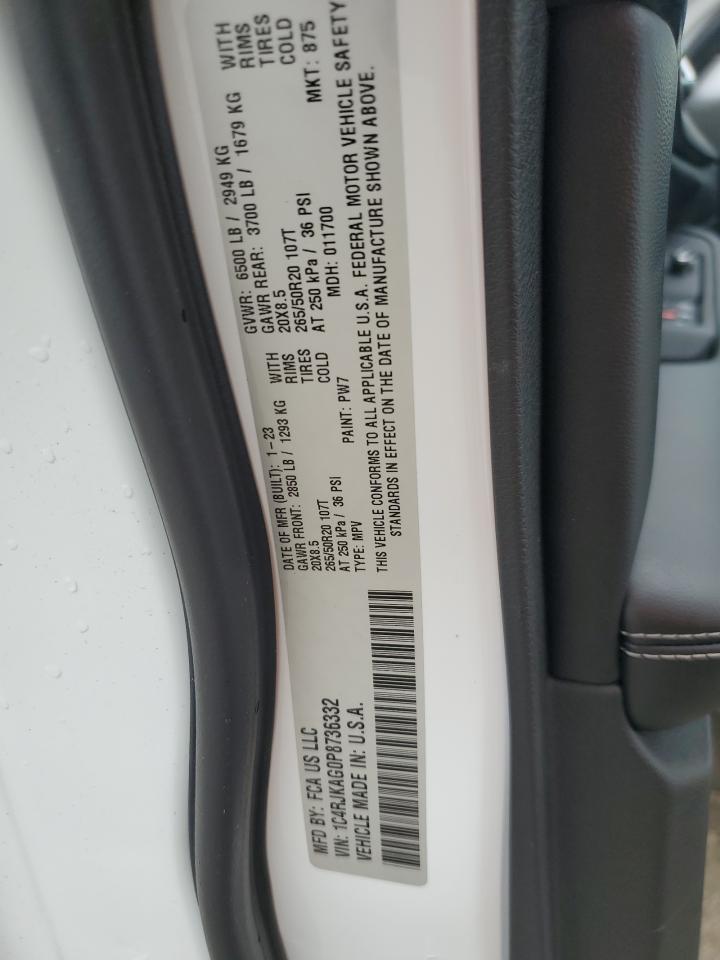 2023 JEEP GRAND CHEROKEE L LAREDO VIN:1C4RJKAG0P8736332