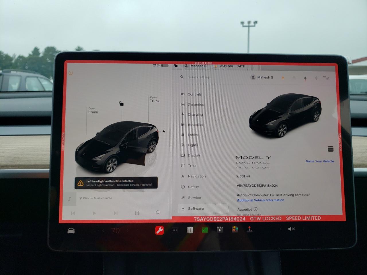 2023 TESLA MODEL Y  VIN:7SAYGDEE2PA184024