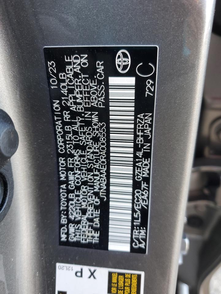 2024 TOYOTA GR COROLLA CORE VIN:JTNABAAE0RA008553