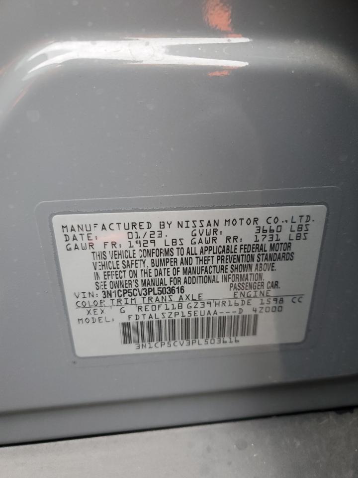 2023 NISSAN KICKS SV VIN:3N1CP5CV3PL503616