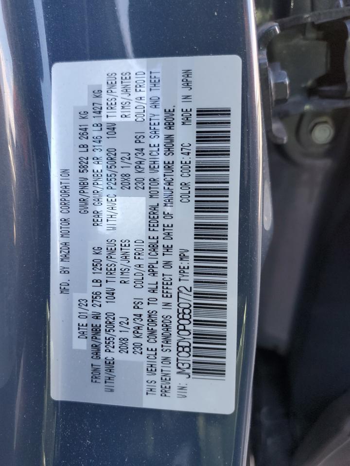 2023 MAZDA CX-9 GRAND TOURING VIN:JM3TCBDY0P0650772
