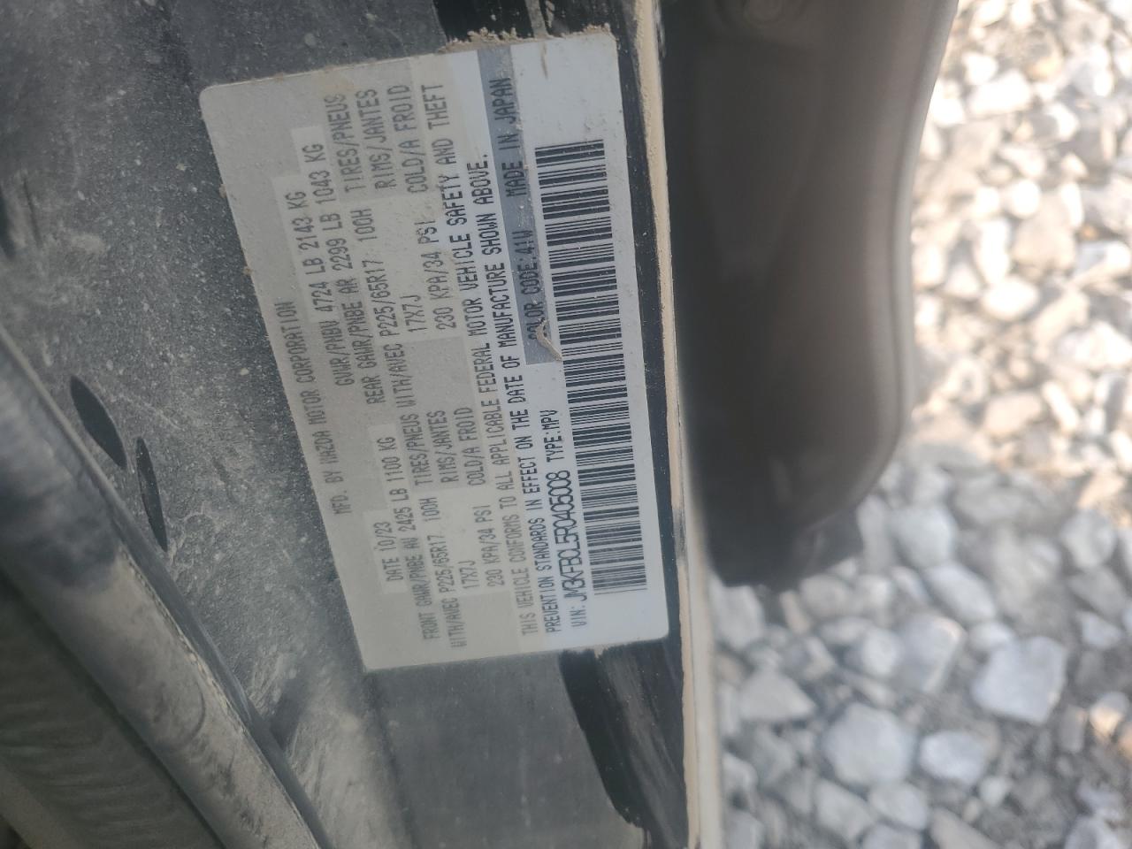 2024 MAZDA CX-5 PREFERRED VIN:JM3KFBCL5R0405008