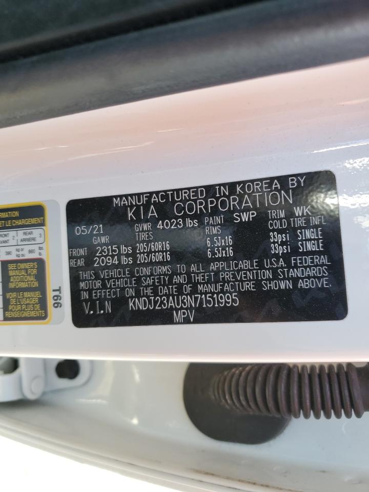 2022 KIA SOUL LX VIN:KNDJ23AU3N7151995
